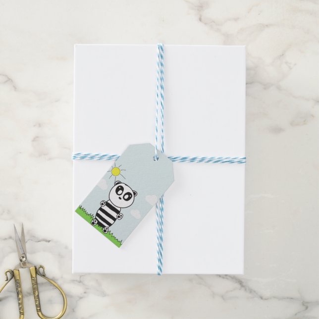 Panda Kids   Gift Tags (With Twine)
