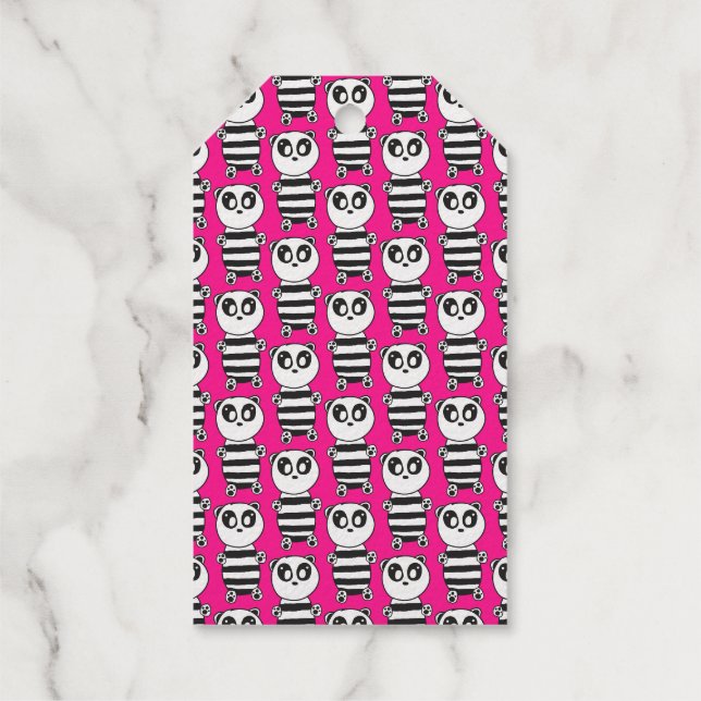 Panda Kids  Gift Tags (Back)