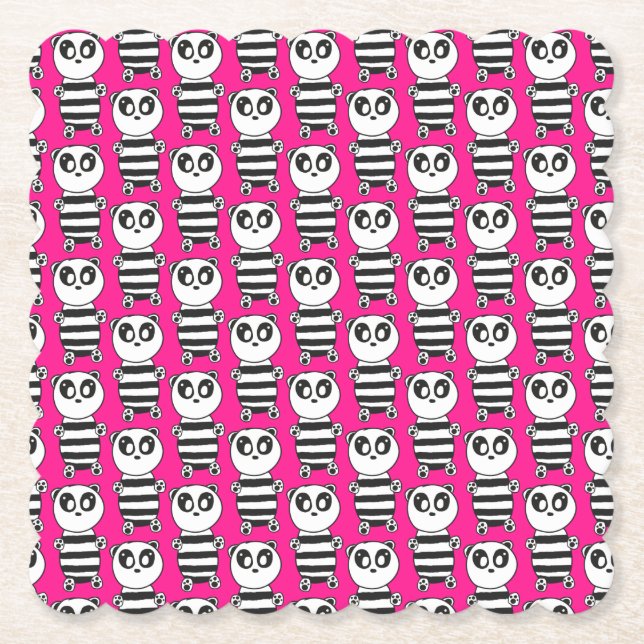 Panda Kids  Paper Coaster (Front)