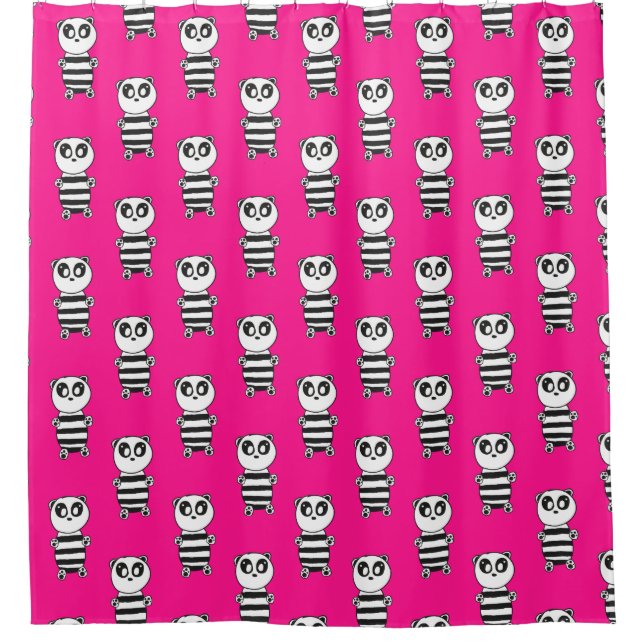 Panda Kids  Shower Curtain (Front)