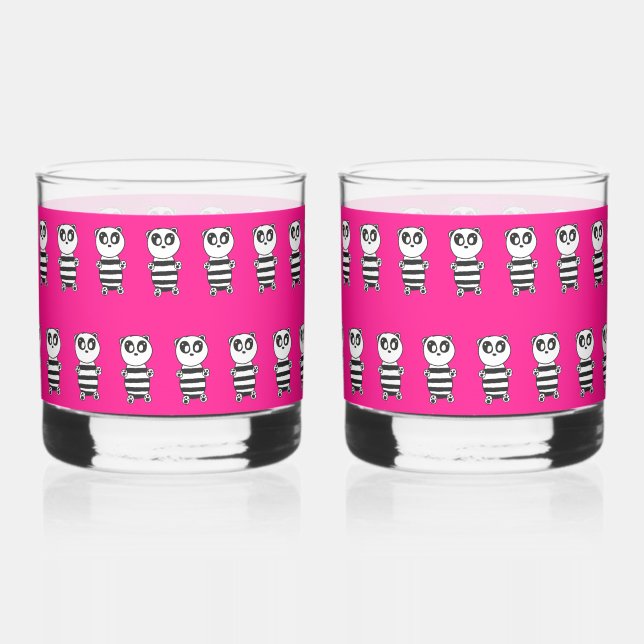 Panda Kids  Whiskey Glass (Front)