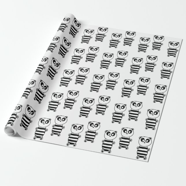 Panda Kids    Wrapping Paper (Unrolled)