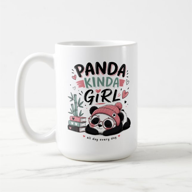 Panda Kinda Girl Cute Panda Coffee Mug (Left)