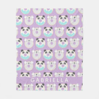 Panda Koala Kawaii Doughnut Pattern Personalised N