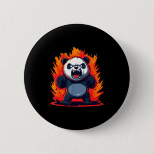 Panda Looking Angry Graphic Funny Panda Kawaii 6 Cm Round Badge