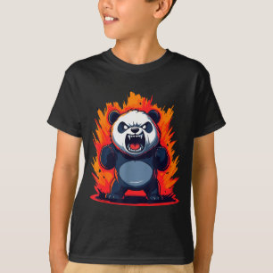 Panda Looking Angry Graphic Funny Panda Kawaii  T-Shirt