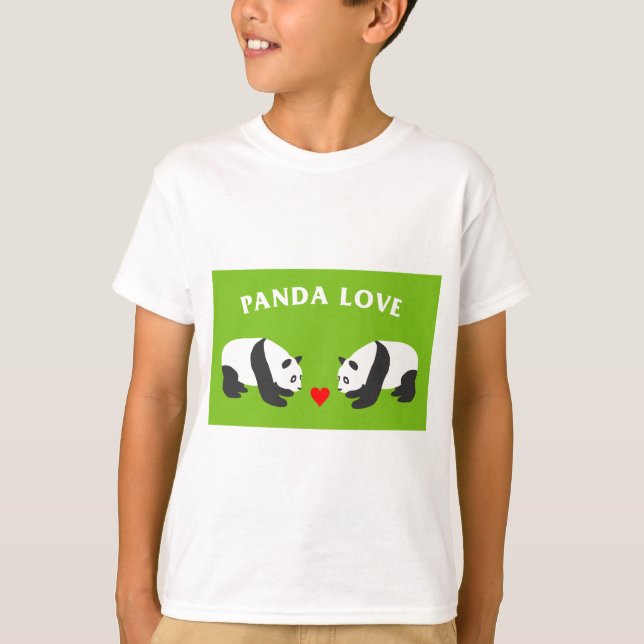 Panda Love (Green) T-Shirt (Front)