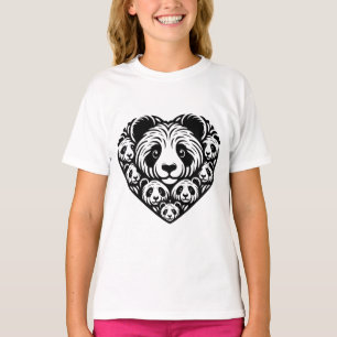 Panda love heart T-Shirt