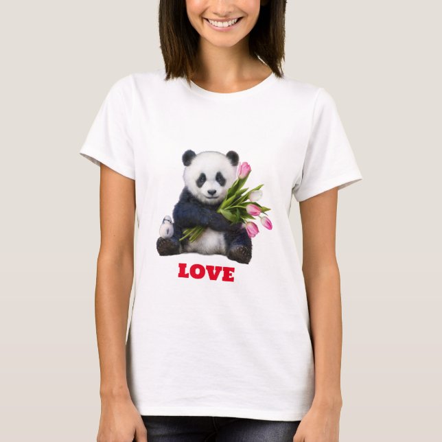 Panda Love: Heartwarming Harmony T-Shirt (Front)