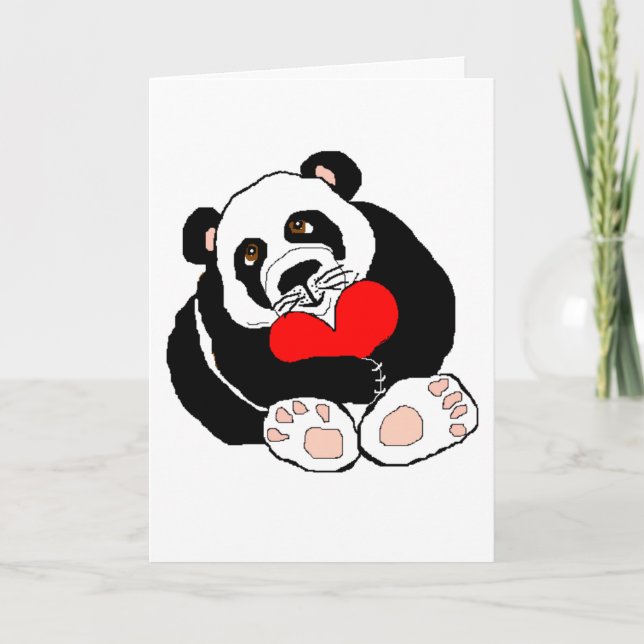 Panda Love Holiday Card (Front)