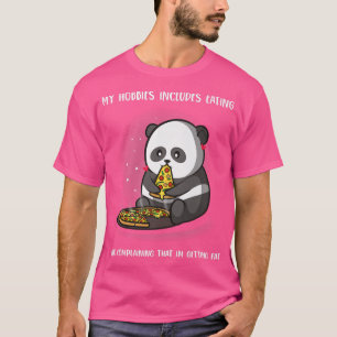 Panda Lover Funny Pizza Eating Panda T-Shirt