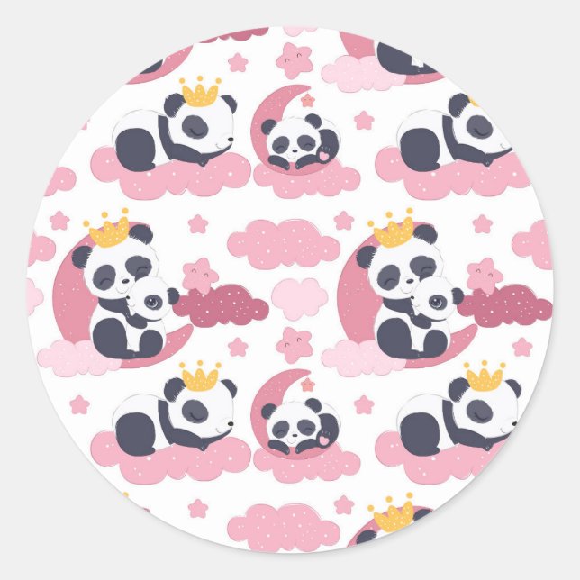 Panda Lover | I Am Nicknamed As Panda Classic Round Sticker (Front)