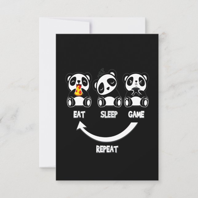 Panda Lover | Keep Calm And Love Panda RSVP Card (Front)