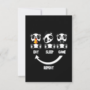 Panda Lover Keep Calm And Love Panda RSVP Card