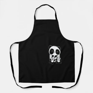 Panda Lovers Cute Kawaii Baby Pandas In Pocket Apron