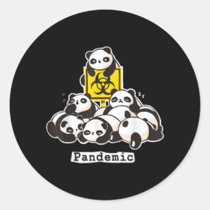 Panda Lovers Cute Panda Funny Pandemic Classic Round Sticker