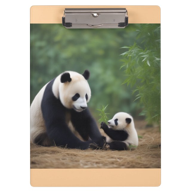 Panda Mama and Baby Clipboard (Front)