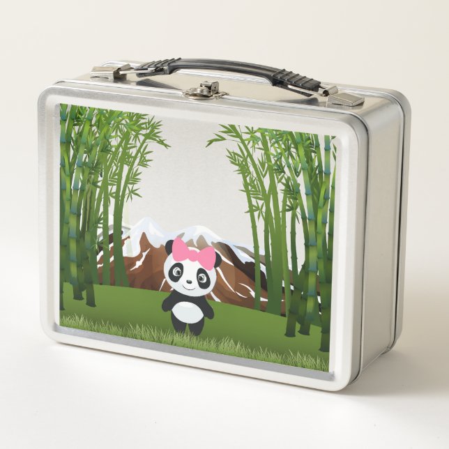 Panda  metal lunch box (Front)