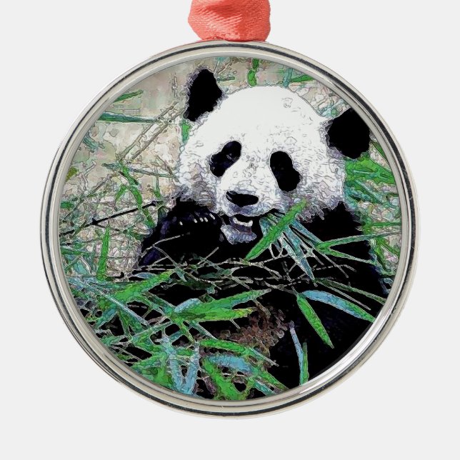 Panda Metal Tree Decoration (Front)