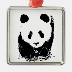 Panda Metal Tree Decoration