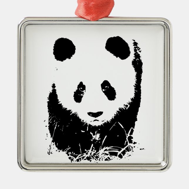 Panda Metal Tree Decoration (Front)