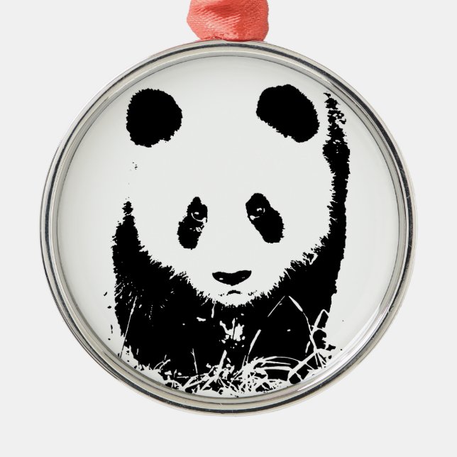 Panda Metal Tree Decoration (Front)