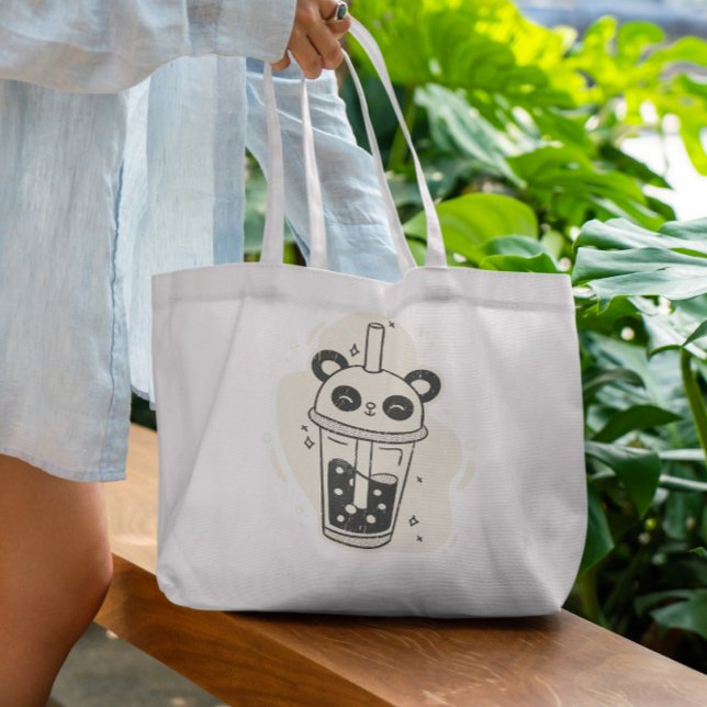 Panda Milshake Drink Tote Bag   (Creator Uploaded)