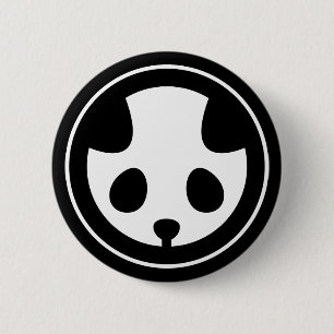 Panda mon 6 cm round badge