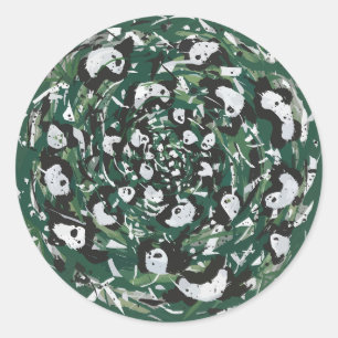 Panda-monium Classic Round Sticker