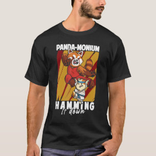 Panda Monium Hamming It Down Red Panda T-Shirt