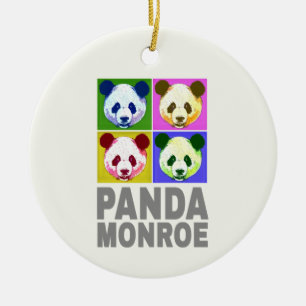 Panda Monroe Bear Pop Art Portrait Ceramic Tree Decoration