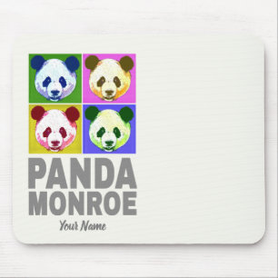 Panda Monroe Bear Pop Art Portrait Mouse Pad