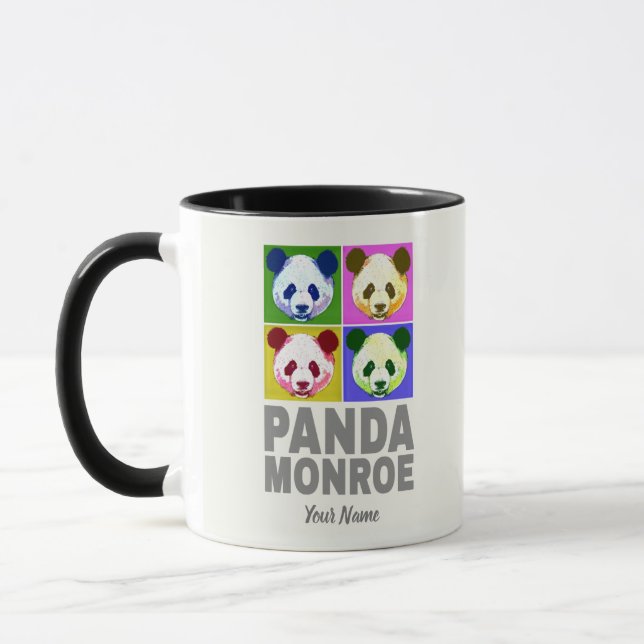 Panda Monroe Bear Pop Art Portrait Mug (Left)