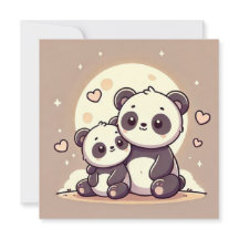 Panda Moon Love Card