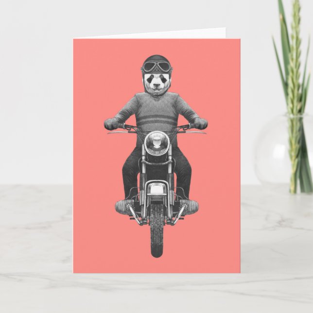 Panda Motorcyle Rider Card (Front)