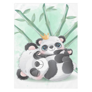 Panda Mum and Baby Gift For Kids Tablecloth