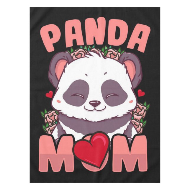 Panda Mum | Gift For Owner Panda Mum Tablecloth (Front)