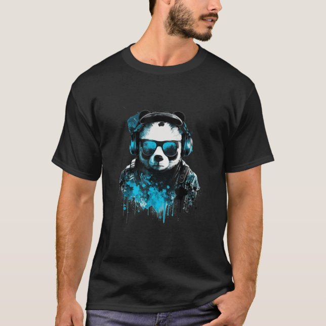 Panda Music DJ Controller Gaming Panda 9 T-Shirt (Front)