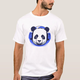 Panda Music Headphone City Rhyme Wonderful Vibes T-Shirt