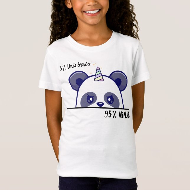 Panda Ninja Unicórnio T-Shirt (Front)