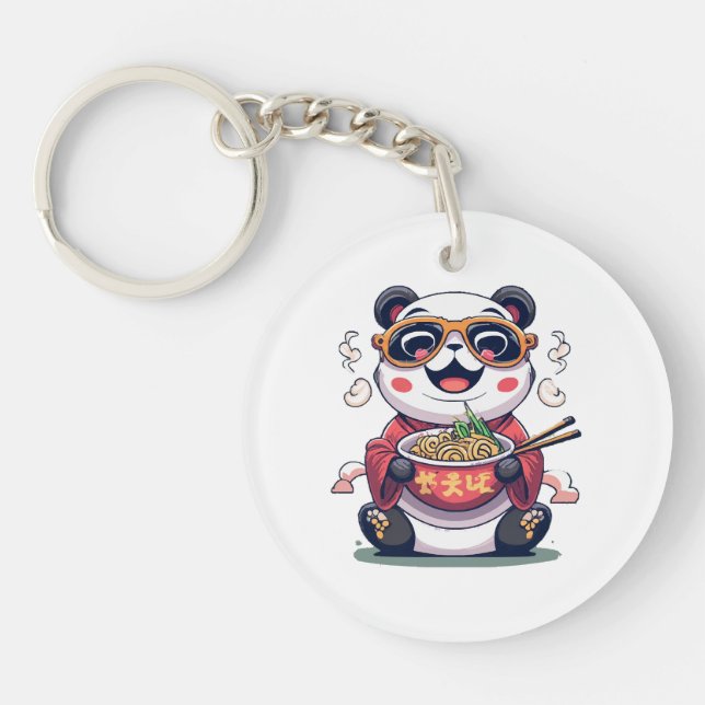 Panda Noodles Key Ring (Front)