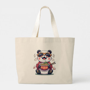 Panda Noodles Large Tote Bag