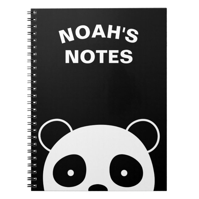 Panda notebook, school notebook (Front)