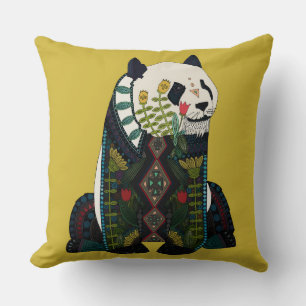 panda ochre cushion