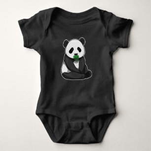 Panda Pacifier Baby Bodysuit