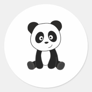 Panda Panda Bear Cute Animals Kids Teddy Classic Round Sticker