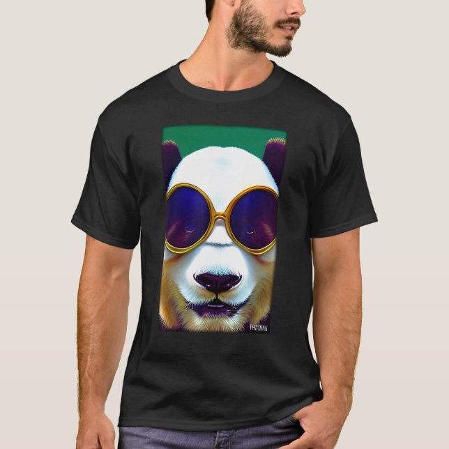 Panda Panda Bear Sunglasses Wildlife Animals Zoo F T-Shirt (Front)