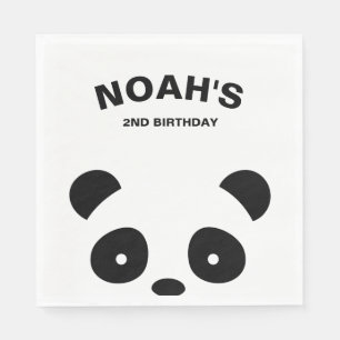 Panda Paper Napkins, Panda Birthday Party Napkin