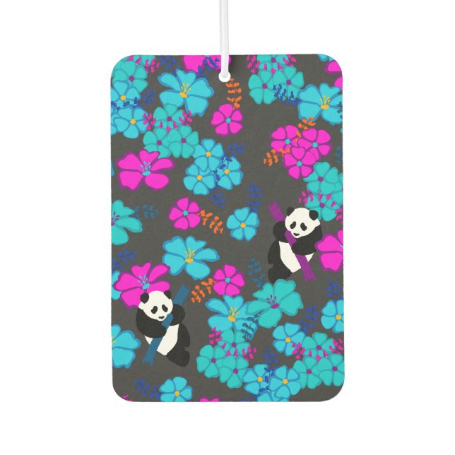 Panda Paradise Bloom Car Air Freshener (Front)