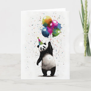 Panda Party Celebration Greeting Card